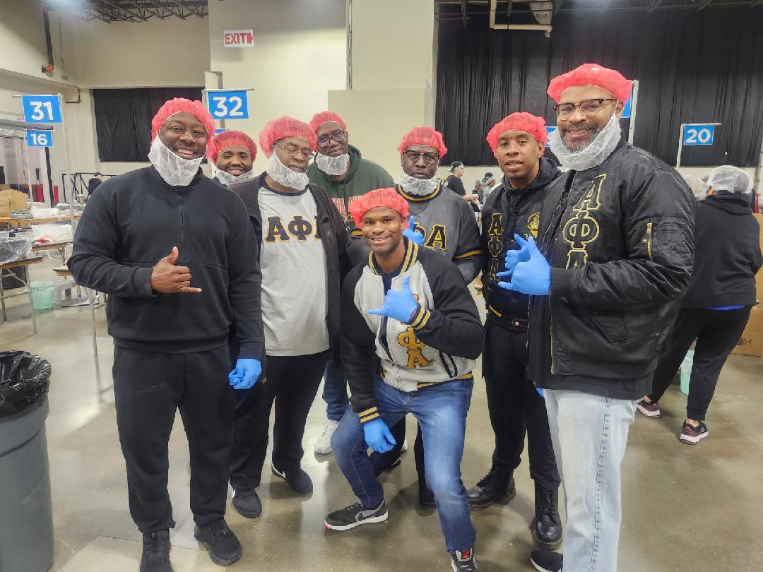 A Million Meals Packing Service group photo